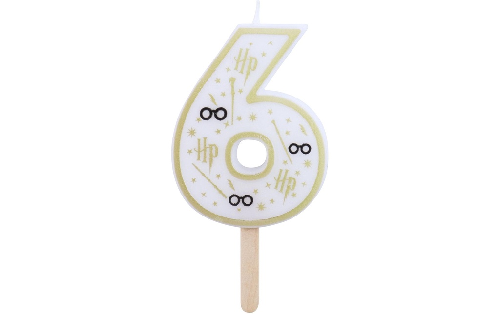 PME Bougie en forme de chiffre Harry Potter N° 6