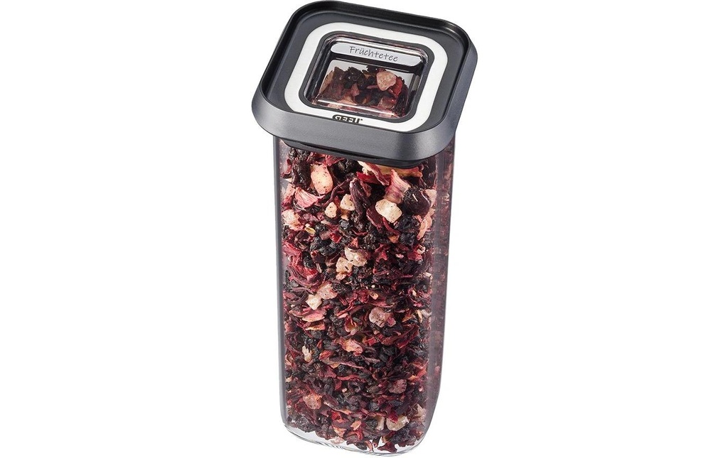 GEFU Boîte à provisions Pantry mini 0.4 l, Transparent/Noir