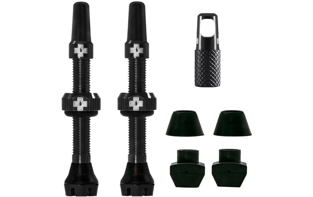 Muc-Off Soupape Tubeless Valve Kit 44 mm, noir