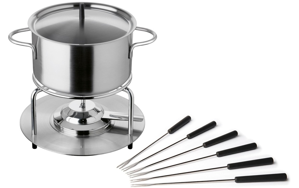 Stöckli Service à fondue à la viande Aragon Inox 9 Pièce/s, Argenté