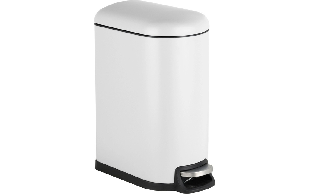 relaxdays Poubelle à pédale 10 L Blanc