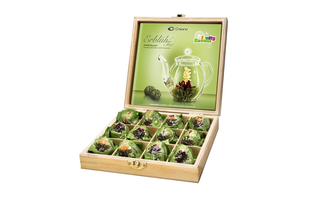 Creano Fleurs de thé thé vert fruity flavor Boîte en bois de 12