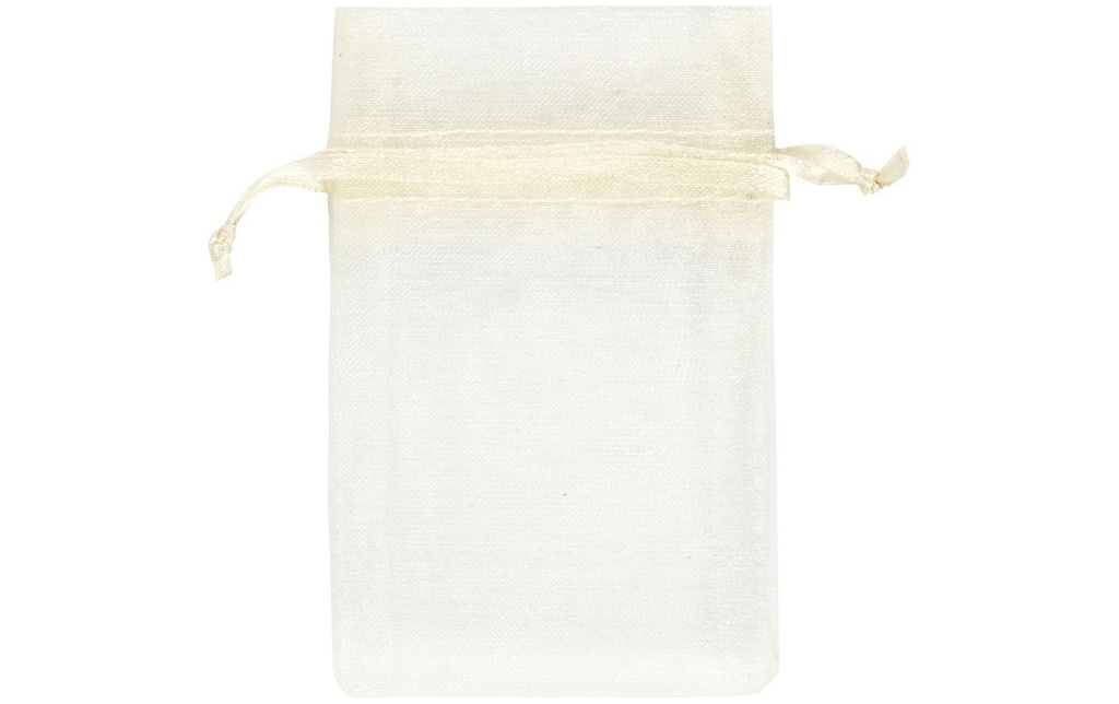 Creativ Company Sac en organza Organza 7 x 10 cm Crème, 10 pièces