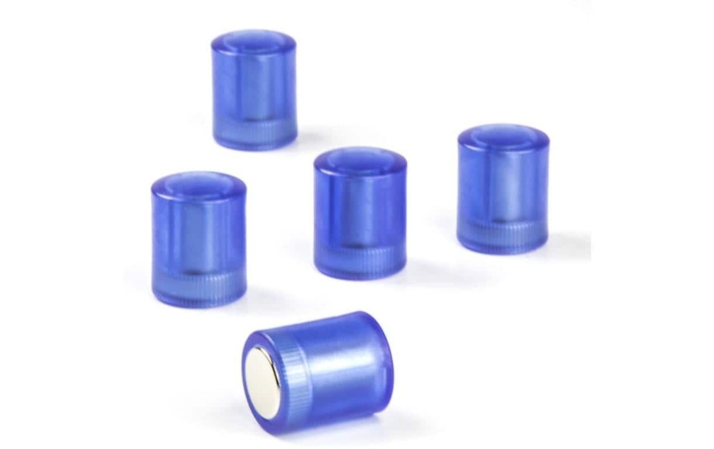 supermagnete Aimant Cylindrique 5 Pièce/s, Bleu/Transparent