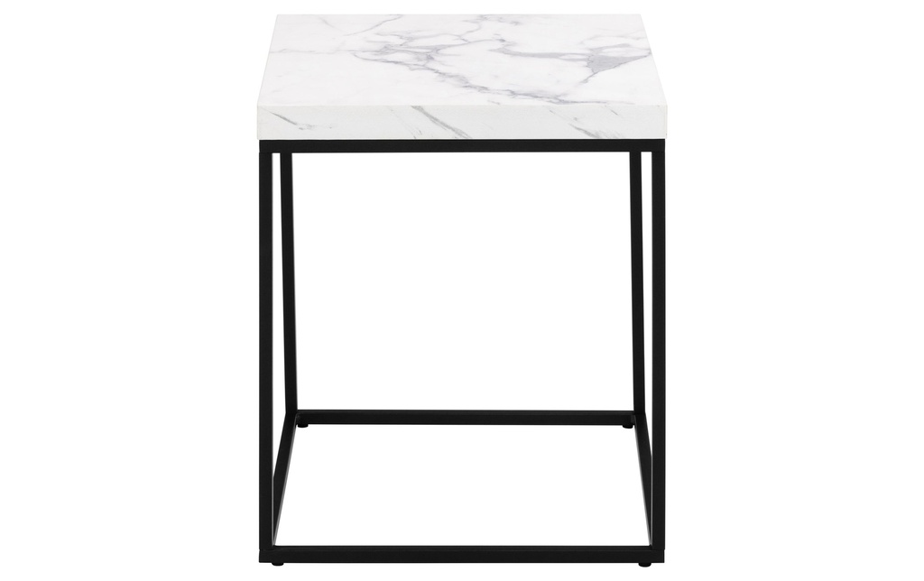 AC Design Table d'appoint Barossa 40 x 40 x 45 cm, Noir/Blanc