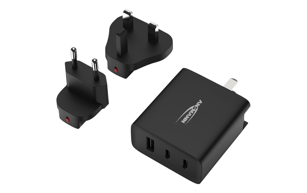 Ansmann Chargeur USB, 15 W, fiche AC interchangeable US/UK/EU