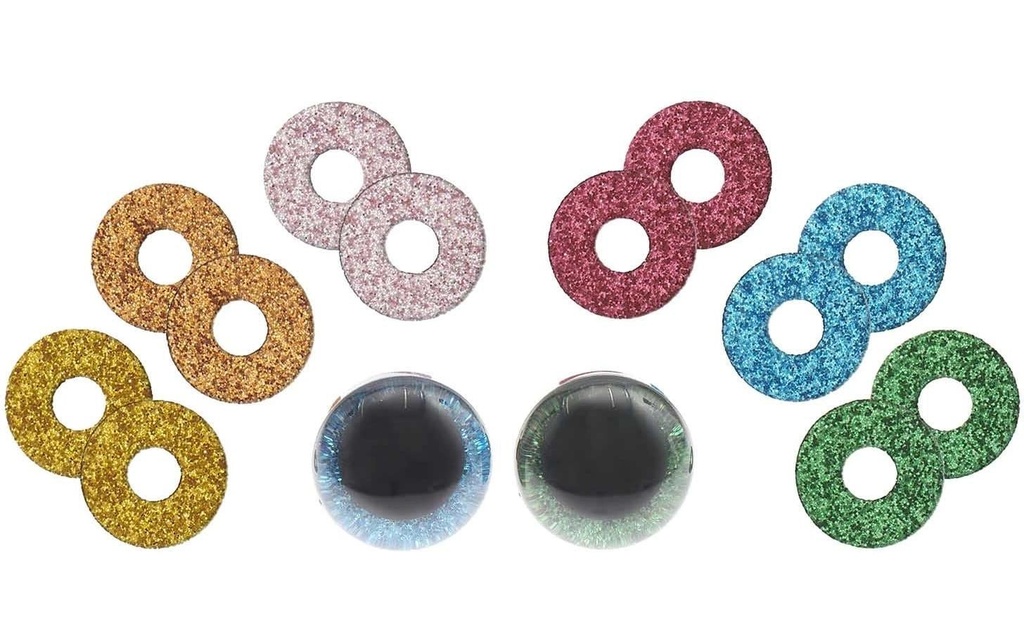 Rico Design Yeux de sécurité avec 6 couleurs au choix 20 mm 2 pces