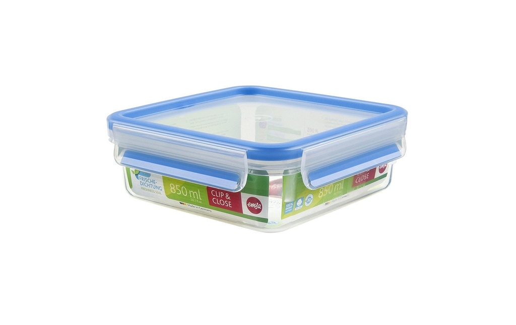 Emsa Récipients à provisions Clip & Close 0.85 l, Transparent