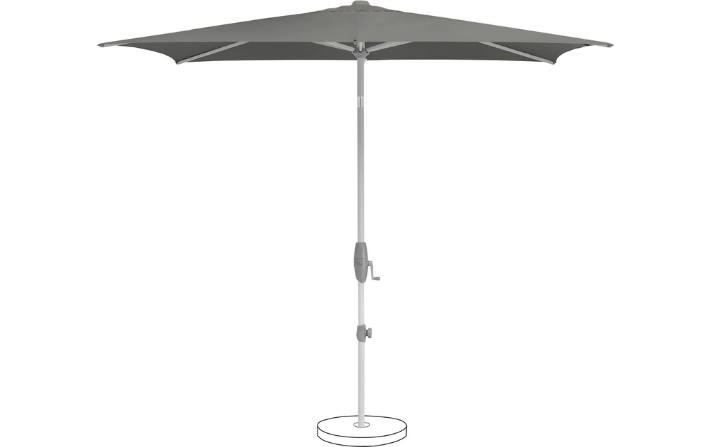 Suncomfort by Glatz Parasol Shell Turn 250 x 200 cm, Stone Grey