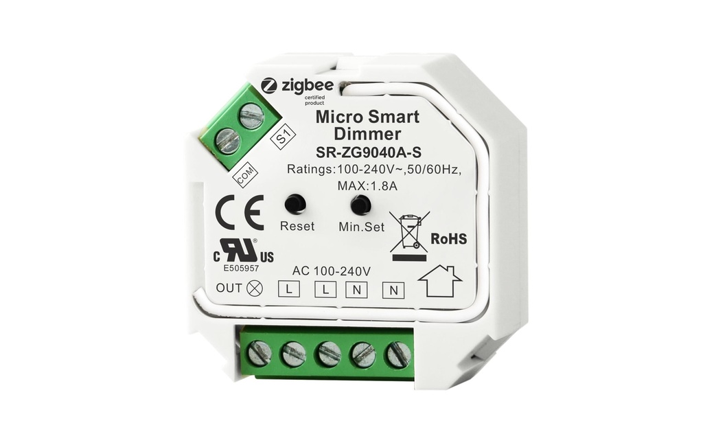 Sunricher Actionneur de variateur radio ZigBee 3.0 400 W RC Single Line
