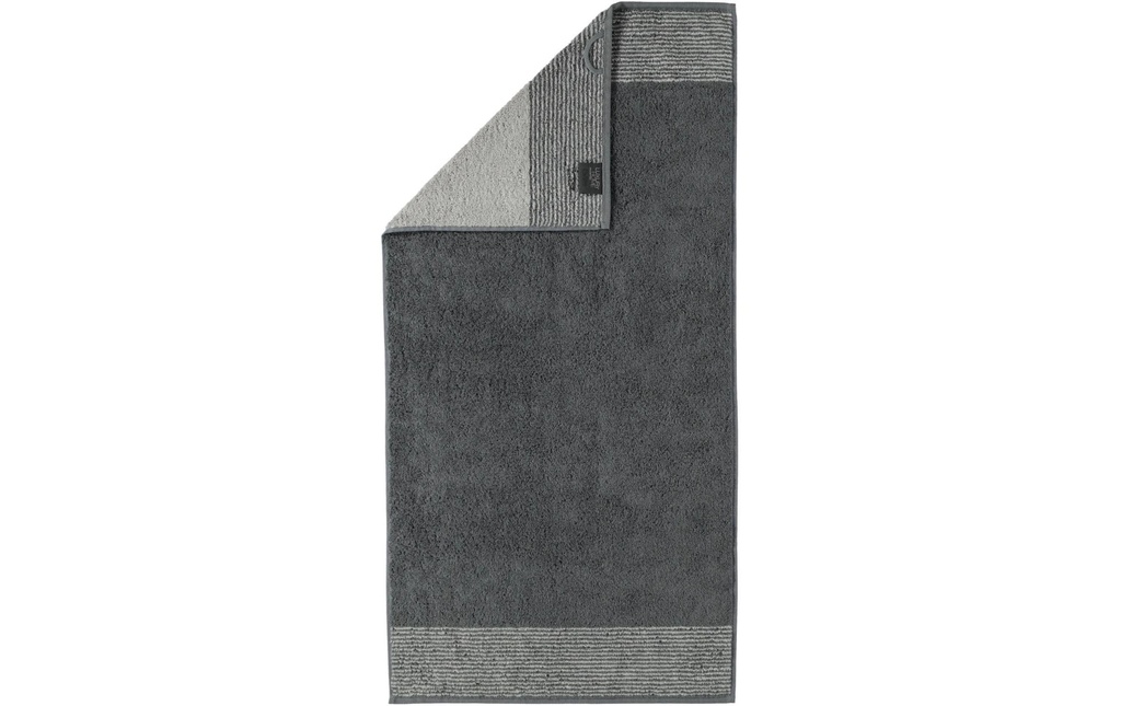 Cawö Serviette de douche Two Tone 80 x 150 cm, Schiefer