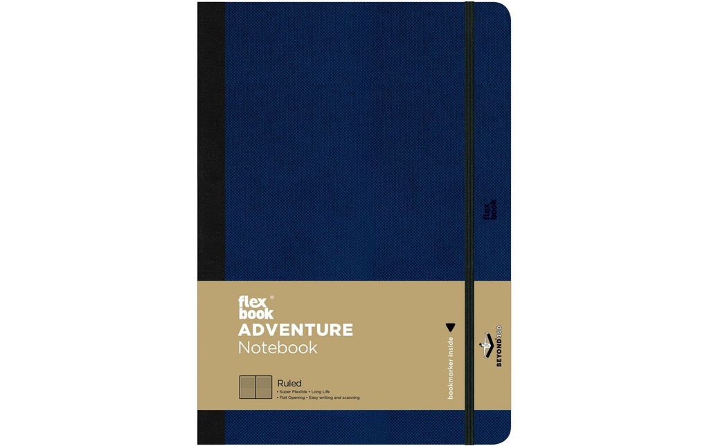 Flexbook Adventure Notebook 17 x 24 cm, À lignes, Bleu royal
