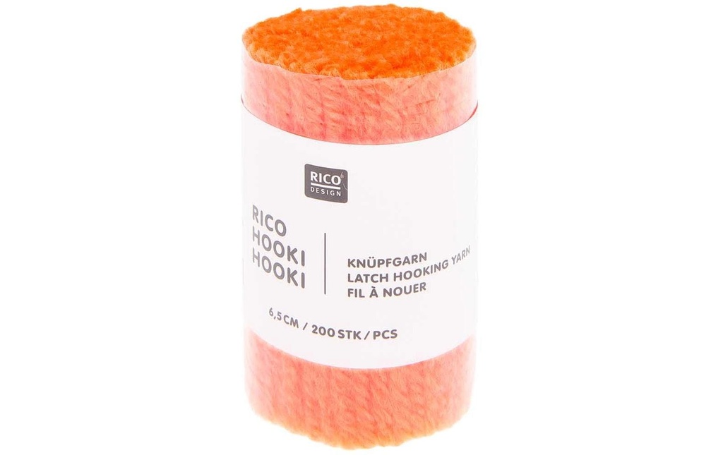 Rico Design Fil à nouer Hooki Orange fluo