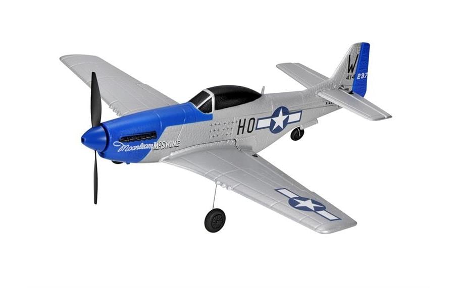 TOP-RC Warbird Mini P51D 450 mm, bleu, RTF