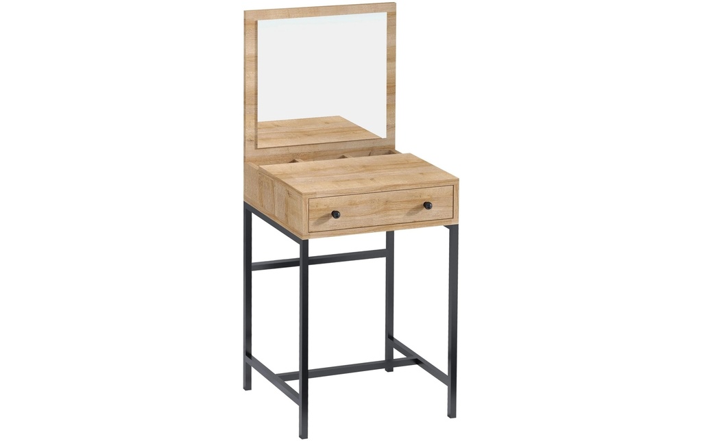 Woody Fashion Coiffeuse Mary 50 x 128 x 50 cm, Noir/Brun