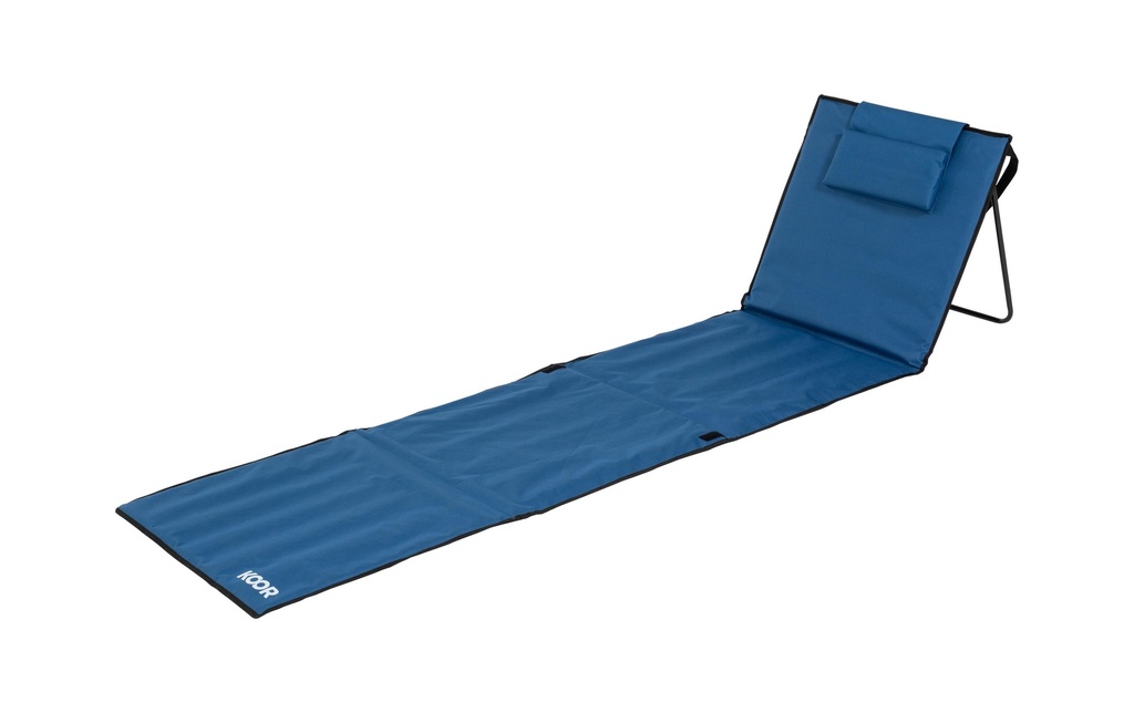 KOOR Tapis de plage Calma Blu avec appui-tête, 220 cm