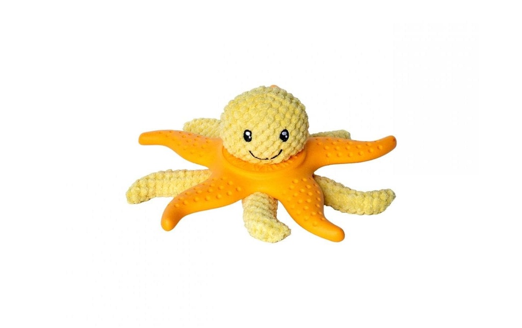 KIWI WALKER Jouet pour chien 2 in 1 Poulpe & étoile de mer Orange