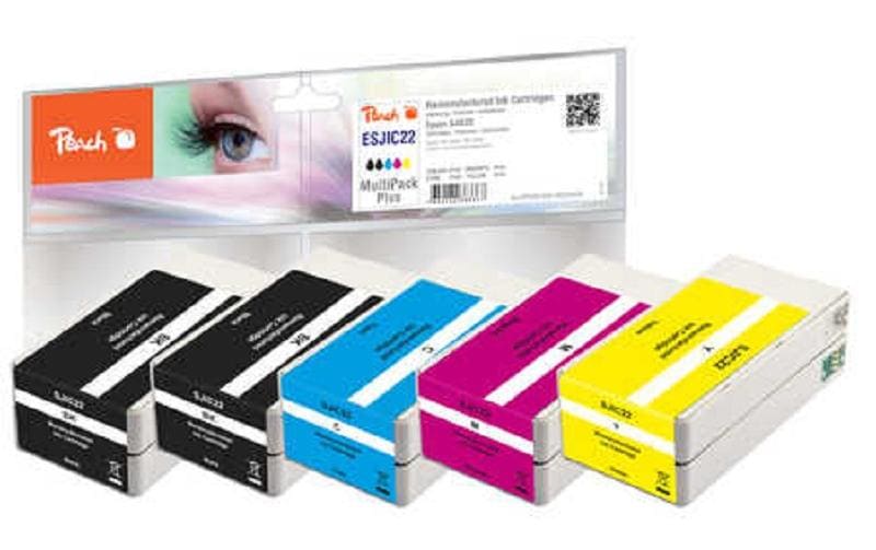 Peach Encre Epson SJIC22 2x BK, 1x C, M, Y