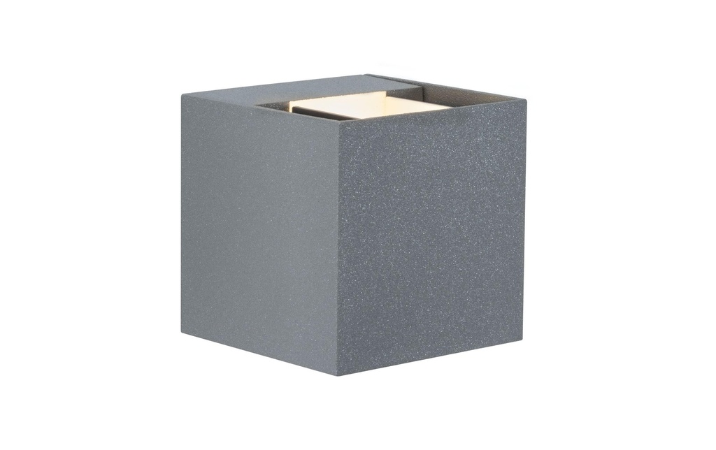 Paulmann Lampe murale Cybo 8 x 8 cm, 2 x 3 W, 2700 K, gris