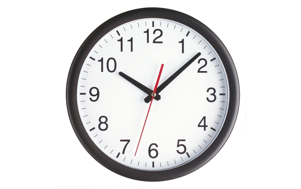 TFA Dostmann Horloge murale Ø 30 cm Ø 30 cm, Noir/Blanc
