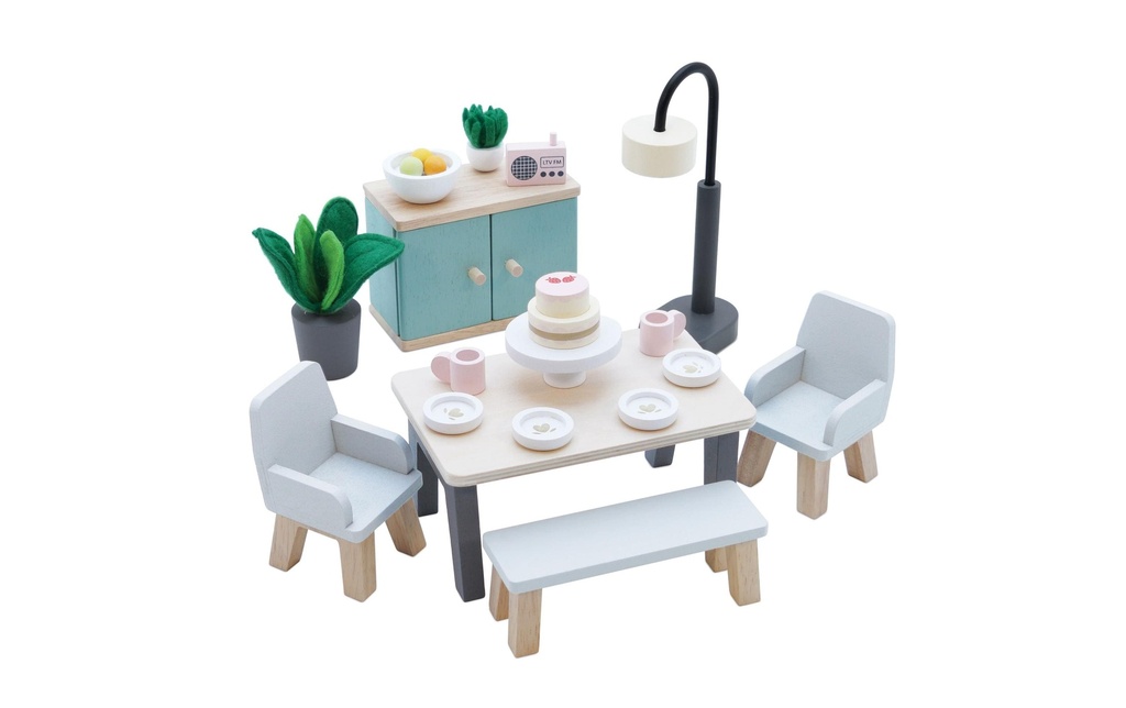 LE TOY VAN Meuble de maison de poupée Ensemble de meubles de salle à manger