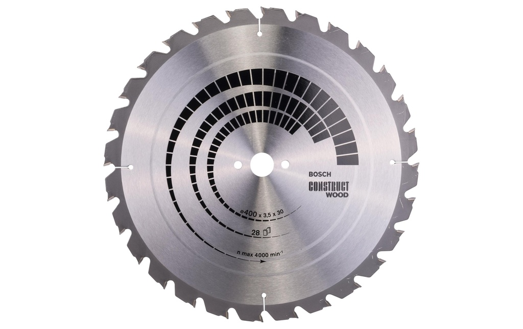 Bosch Professional Lame de scie circulaire Construct Wood, 400 x 30 x 3.5 mm, Z 28