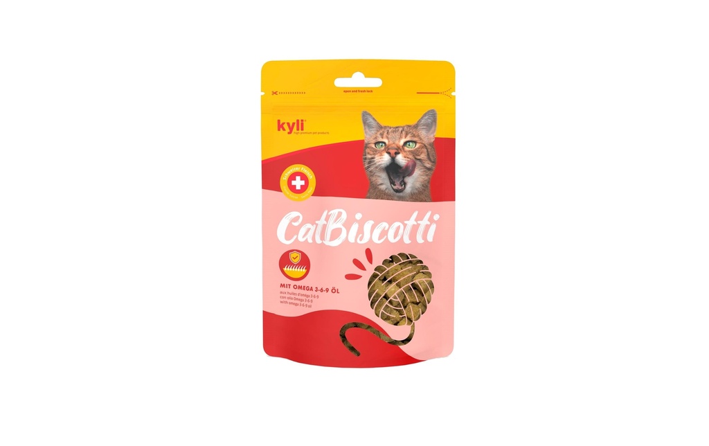 kyli Collation pour chat CatBiscotti avec huile Omega 3-6-9, 100 g