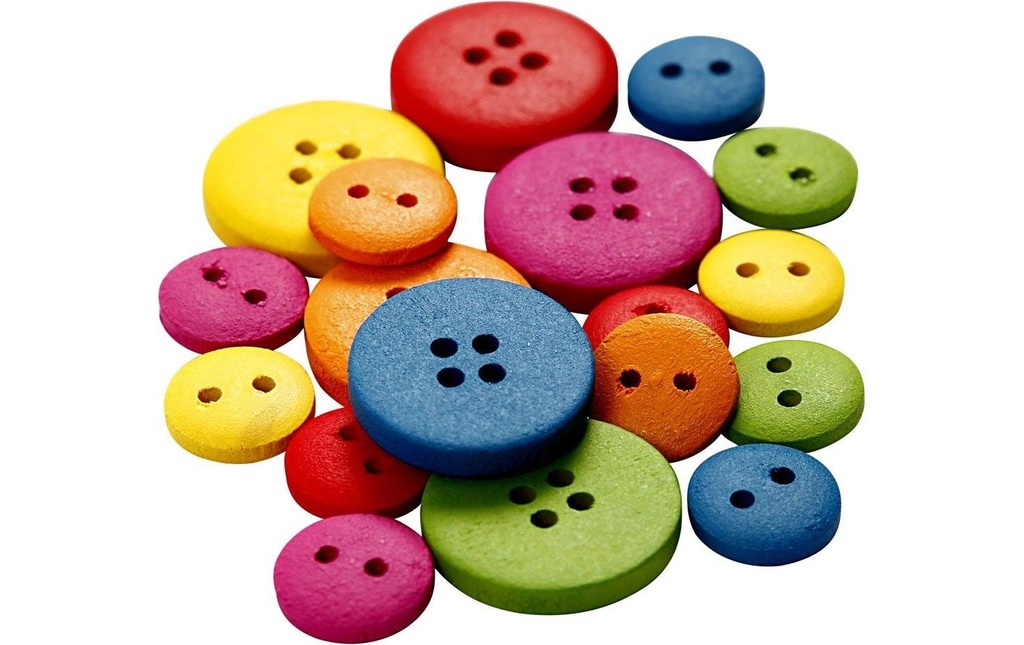 Creativ Company Boutons mixtes 12-20 mm, Multicolore,  360 pièces