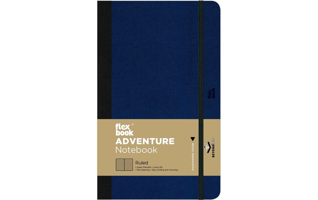 Flexbook Adventure Notebook 13 x 21 cm, À lignes, Bleu royal