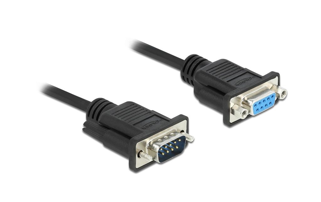 Delock Câble de prolongation RS-232 DB9, mâle à femelle avec écrous 1 m
