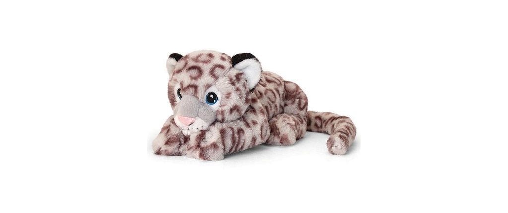 Keeleco Animal en peluche Léopard des neiges 35 cm