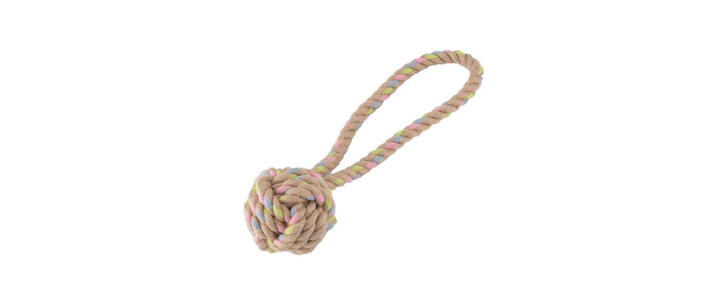 Beco Pets Jouet pour chien Hemp Ball on Loop L, 30 cm