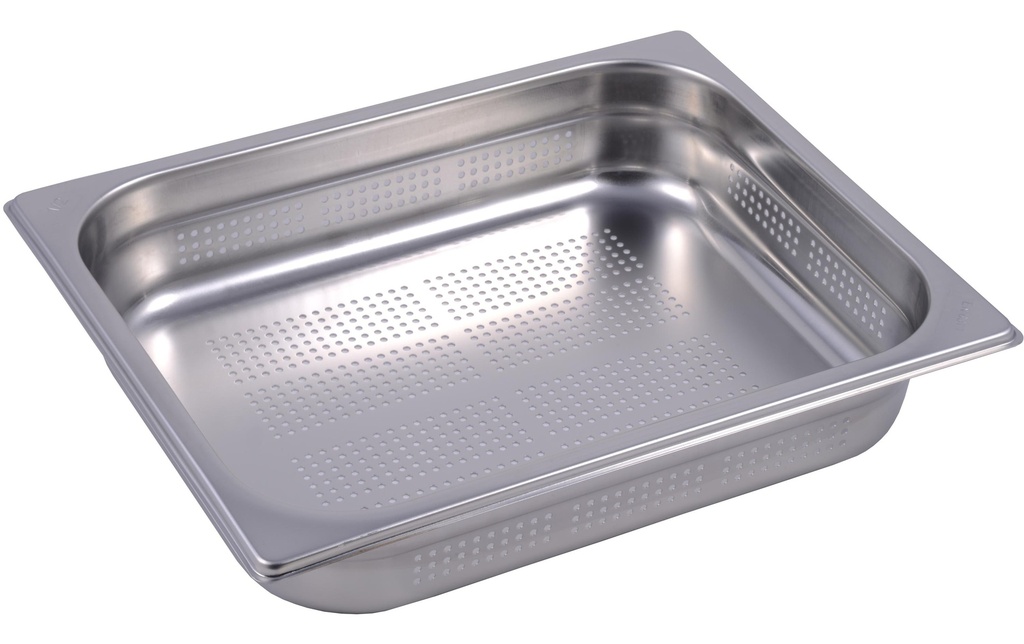 INOX Récipient de cuisson GN 1/2 perforé, 65 mm