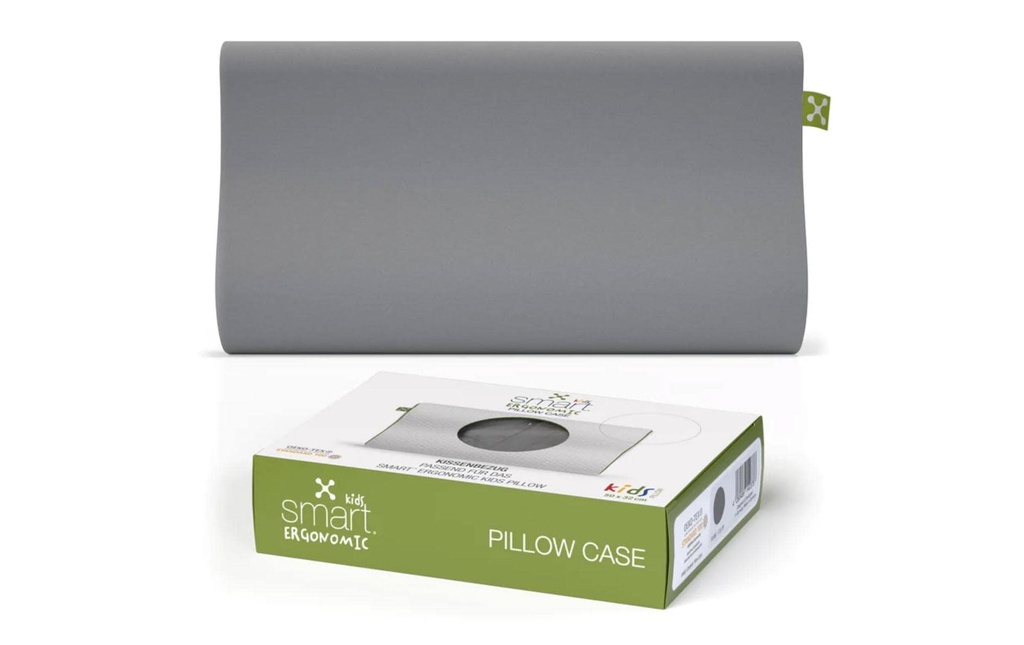 Smartsleep Taie d’oreiller Smart Kids Ergonomic 50 x 32 cm, Gris