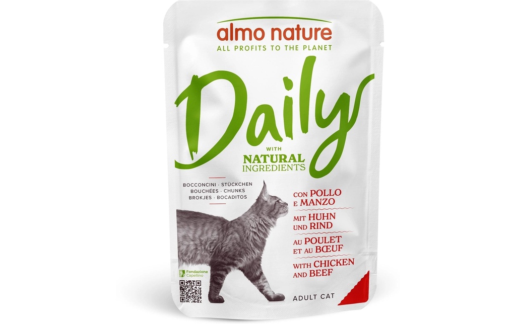 Almo Nature Alimentation humide Daily Cat au poulet et au b??uf 70 g