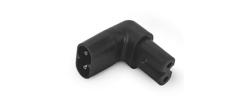 Alpha Elettronica Fiche adaptateur C7 - C8, coudé de face