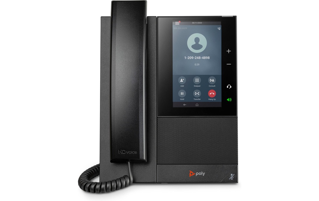 HP Téléphone de bureau Poly CCX 505 SIP Noir