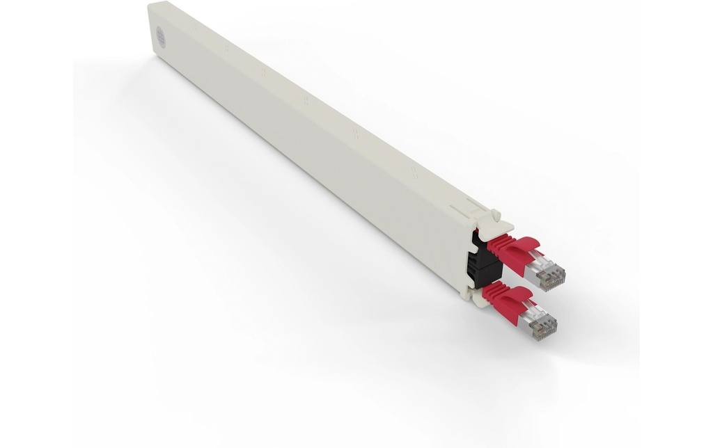 Patchbox patchbox.one / Cassette / 8RU / Cat 6A, STP, 0.8 m, Rouge