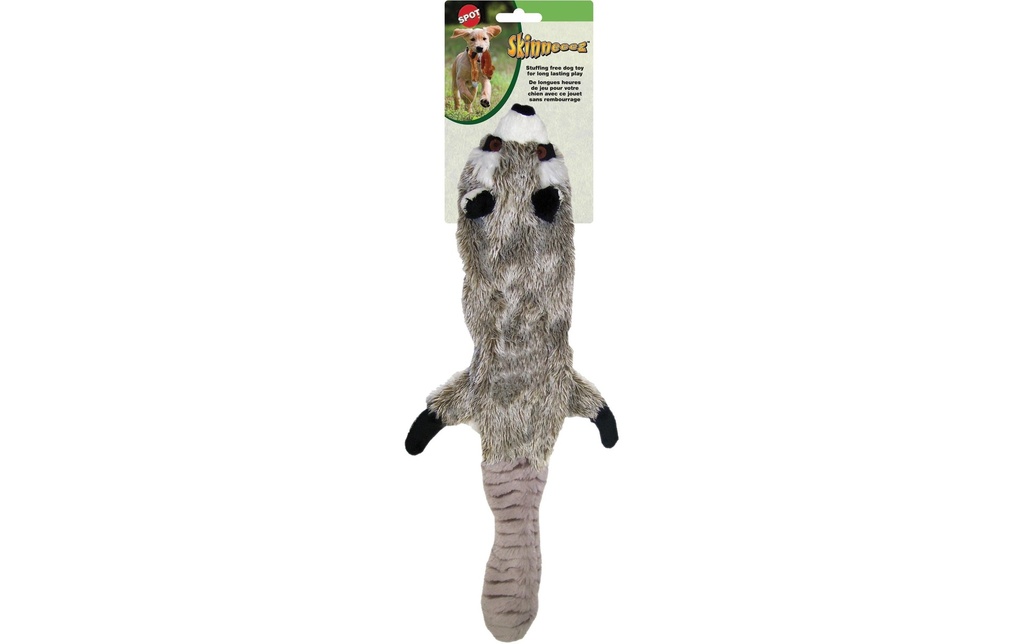 Skinneeeze Jouet pour chien Raton laveur en peluche, L