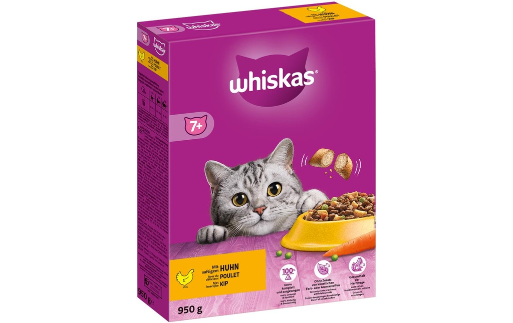 Whiskas Alimentation sèche Senior Poulet, 950 g