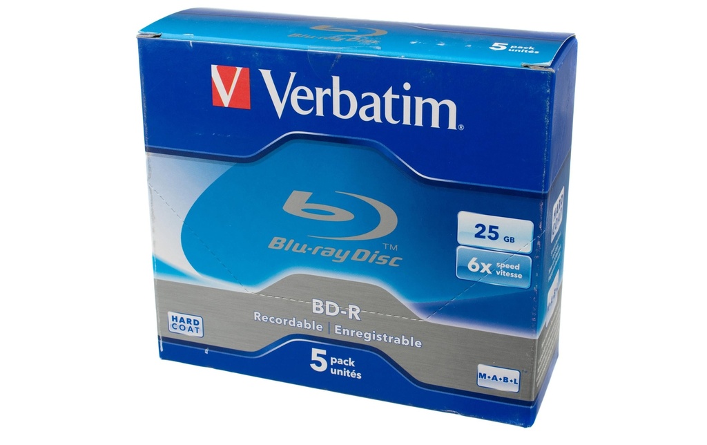 Verbatim BD-R 25 GB, boîte à bijoux (5 Pièce/s)
