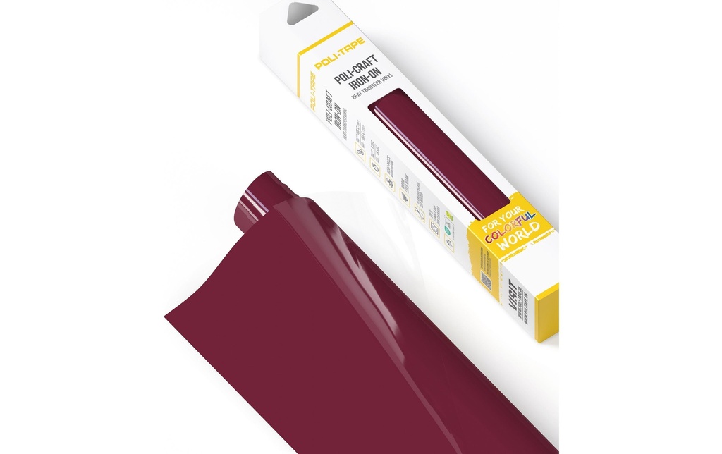 Poli-Tape Film thermocollant Poli-Flex turbo, 30.5 x 122 cm, Bordeaux