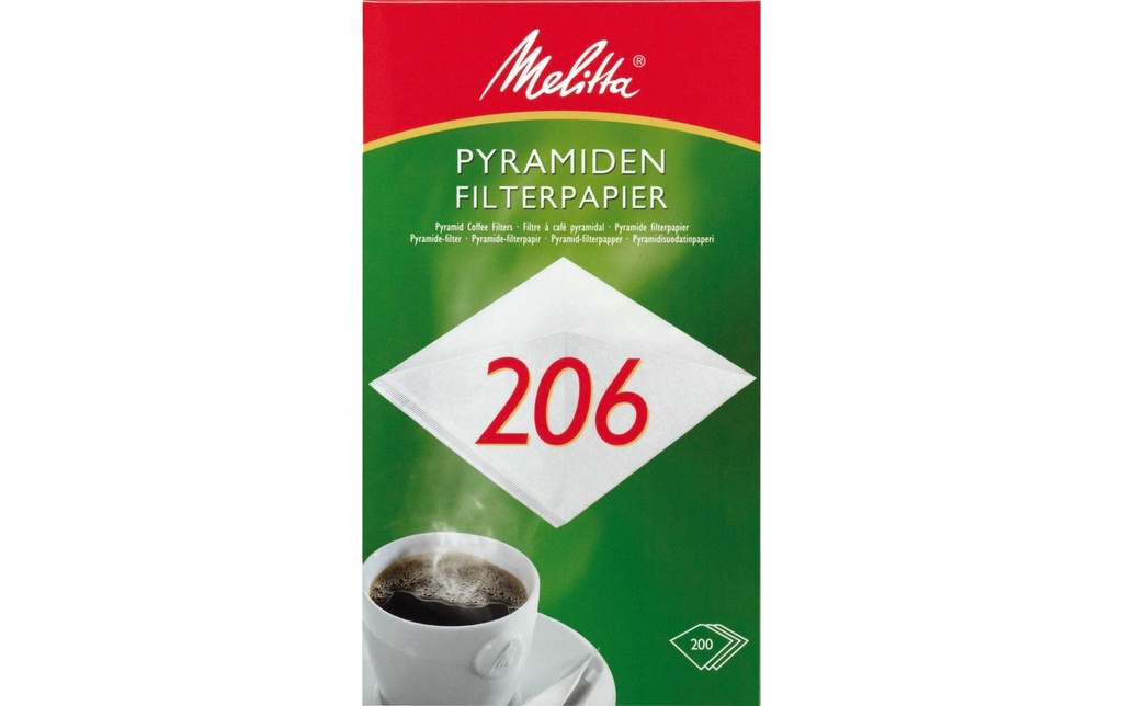 Melitta Filtre Pyramide 206  200 pièces