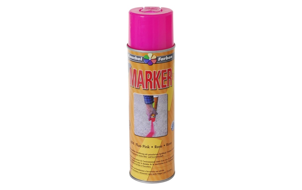 Knuchel Spray de marquage Marker 500 ml rose fluorescent