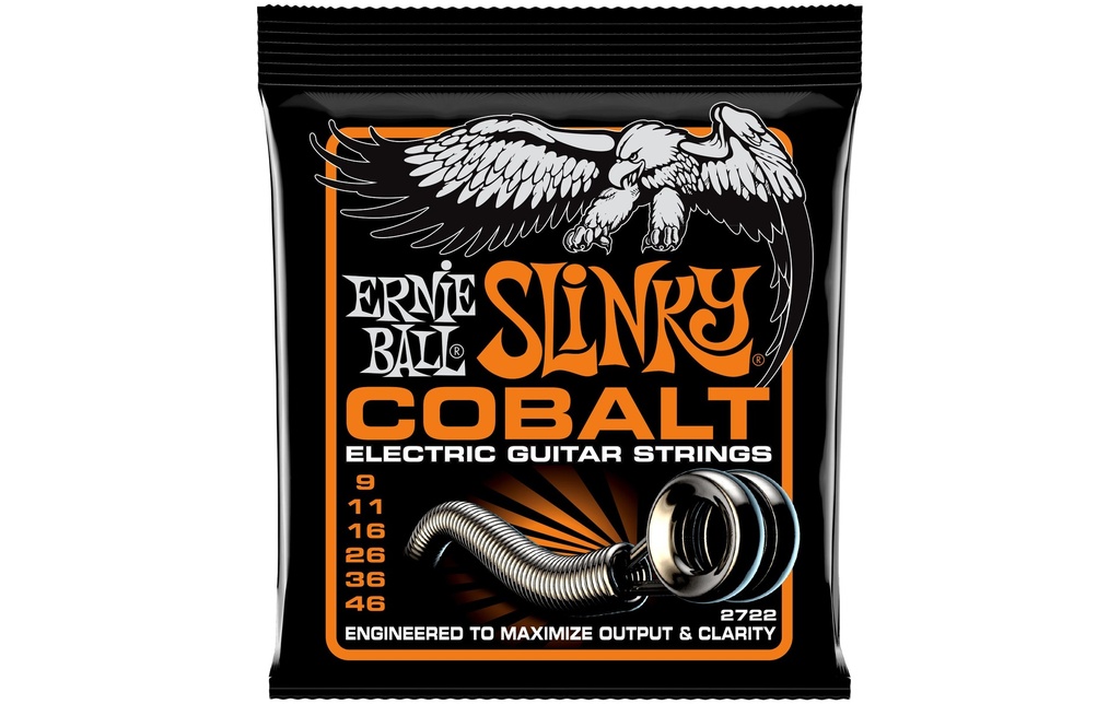 Ernie Ball Cordes de guitare 2722 Slinky Cobalt – Hybrid 09-46