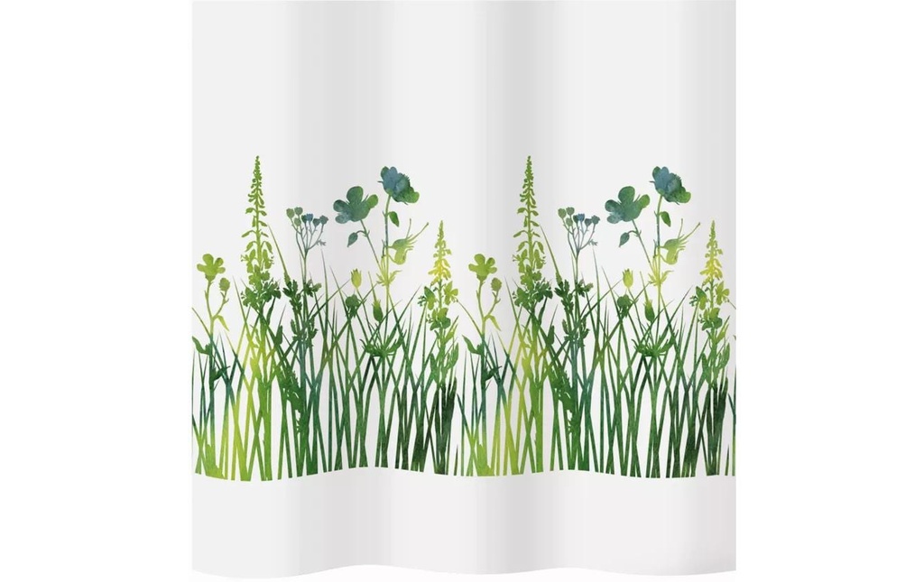 diaqua® Rideau de douche Joya 120 x 200 cm, Vert/Blanc