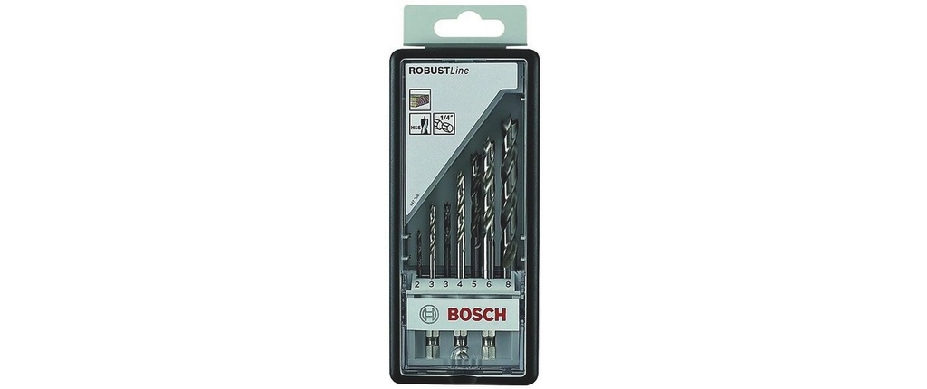 Bosch Professional Kits de forets à bois Robust Line 7-pièces