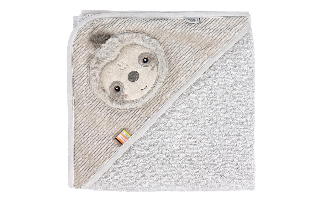 fehn Cape de bain paresseux Gris/beige