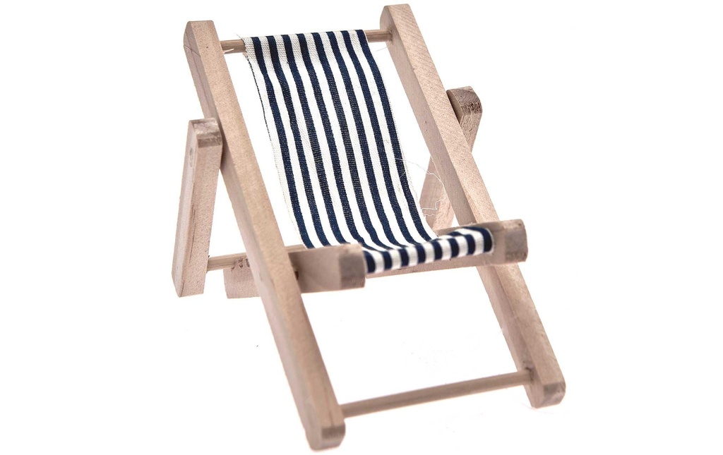 Rico Design Mini-meubles Chaise longue 7 x 10 cm 1 Pièce/s, Bleu/Blanc