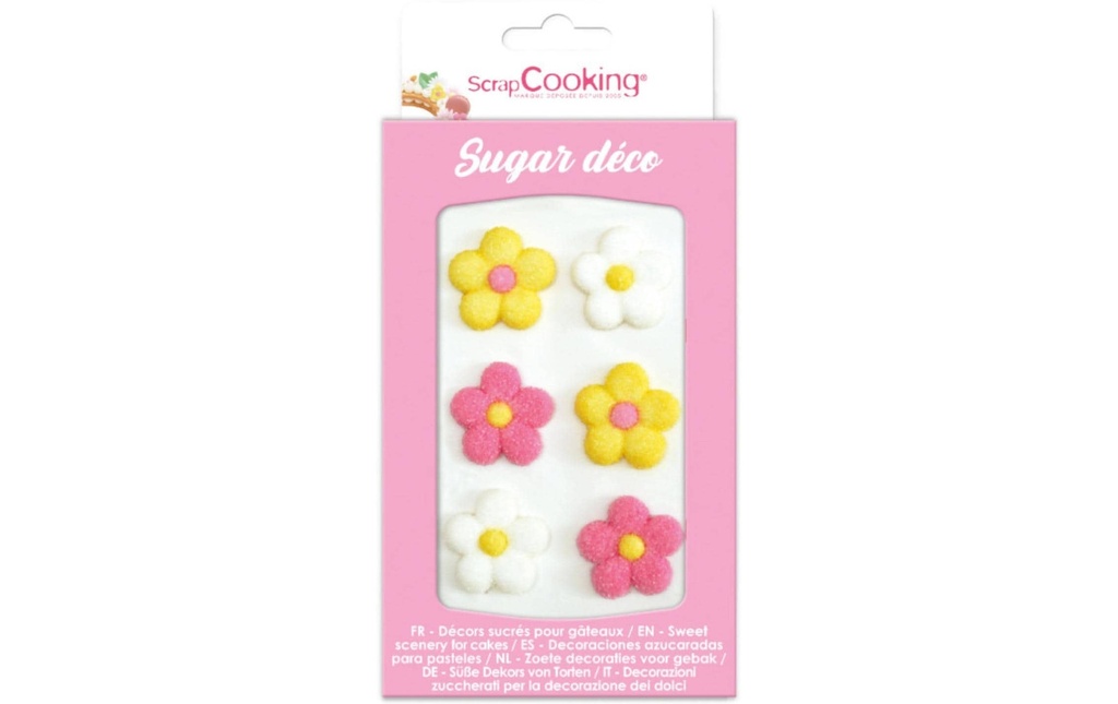 ScrapCooking Décors en sucre Fleurs 6 pièces